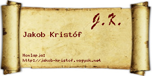 Jakob Kristóf névjegykártya